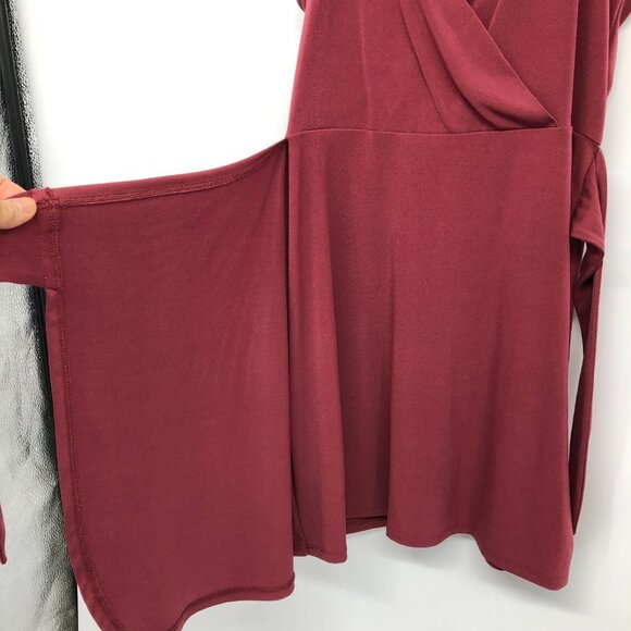 BCBGeneration Dark Rose Surpliced V-Neck Side Tie Mini Dress size S - Picture 9 of 16